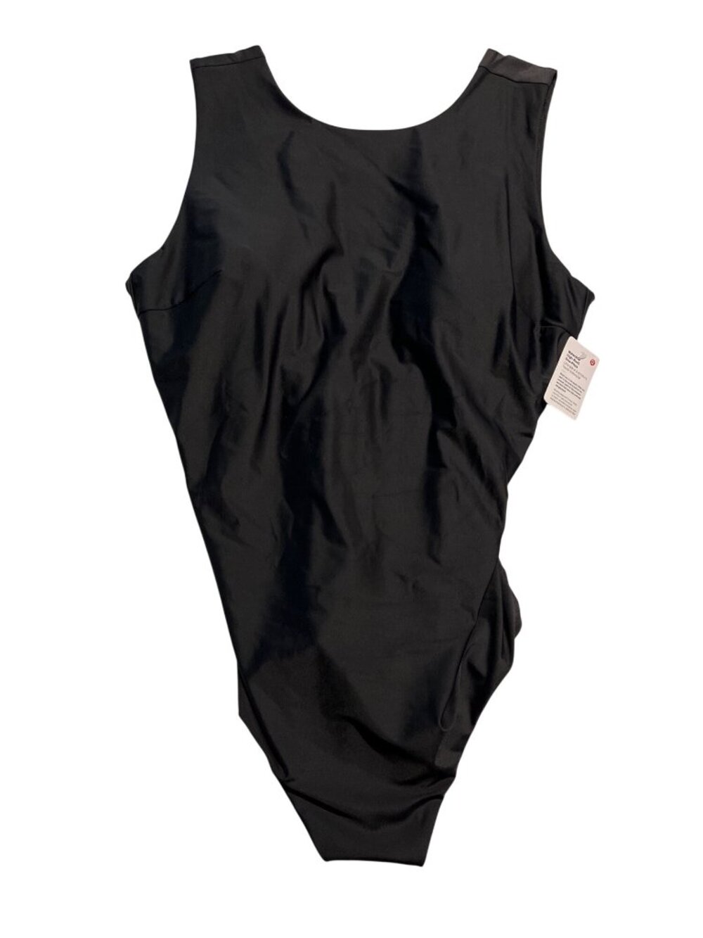 Lululemon Waterside High-Neck One-Piece Swimsuit Black Womens Swimwear Size 14
